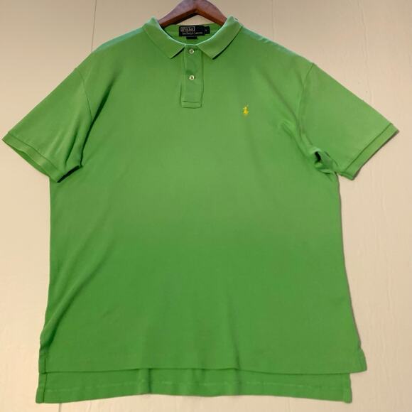 POLO BY RALPH LAUREN Men’s Green 2 Button Classic Fit Solid Cotton Polo Shirt Lg - Picture 11 of 12